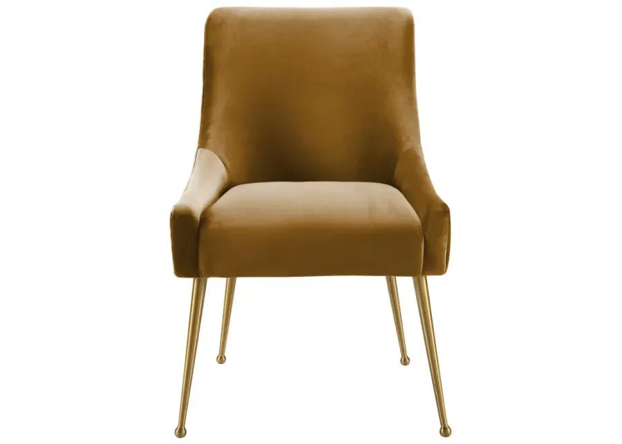 Beatrix Cognac Velvet Side Chair