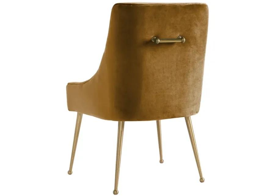 Beatrix Cognac Velvet Side Chair