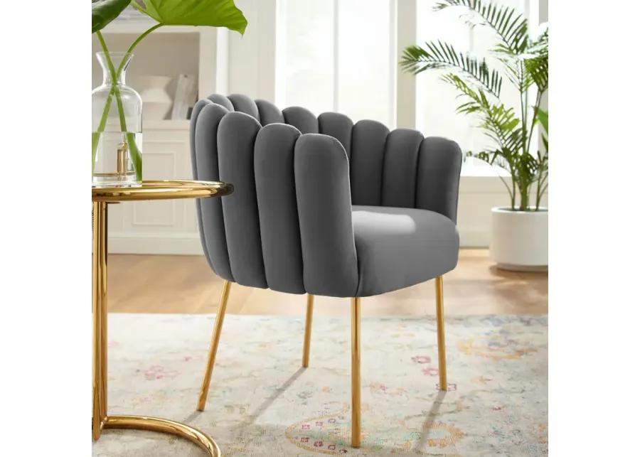 Sanna Channel Tufted Performance Velvet Armchair