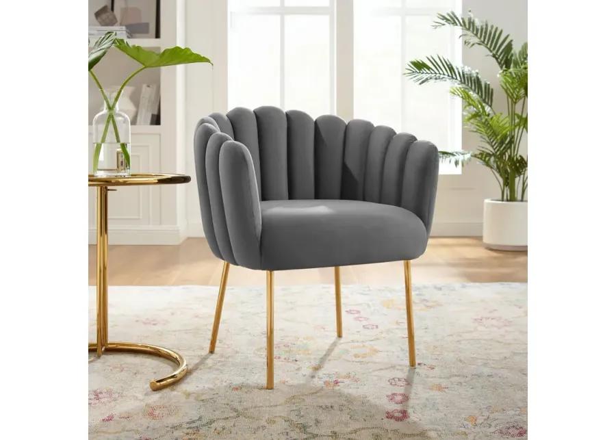 Sanna Channel Tufted Performance Velvet Armchair