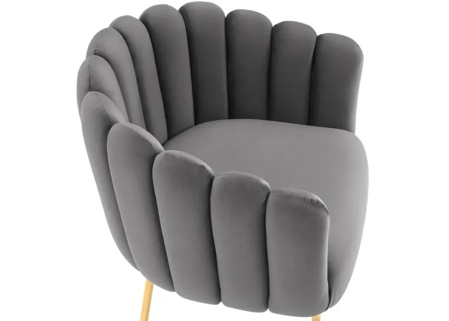 Sanna Channel Tufted Performance Velvet Armchair