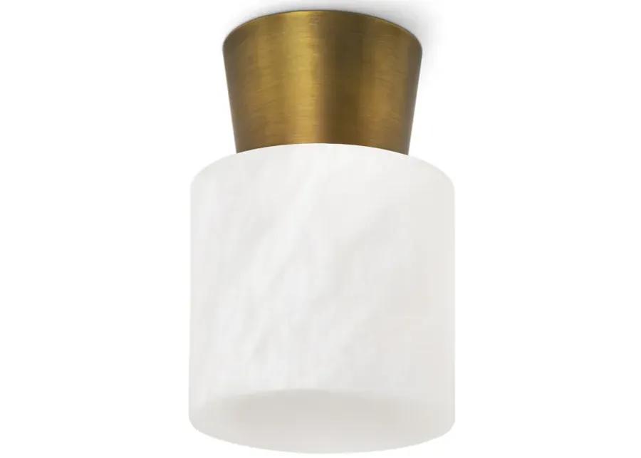 Hazel Alabaster Flush Mount (Natural Brass)