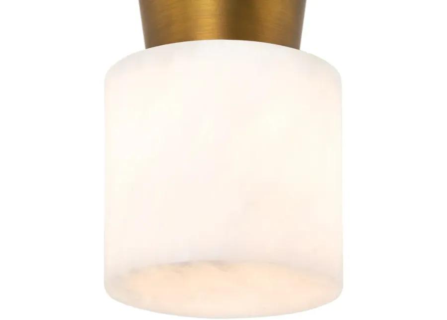 Hazel Alabaster Flush Mount (Natural Brass)