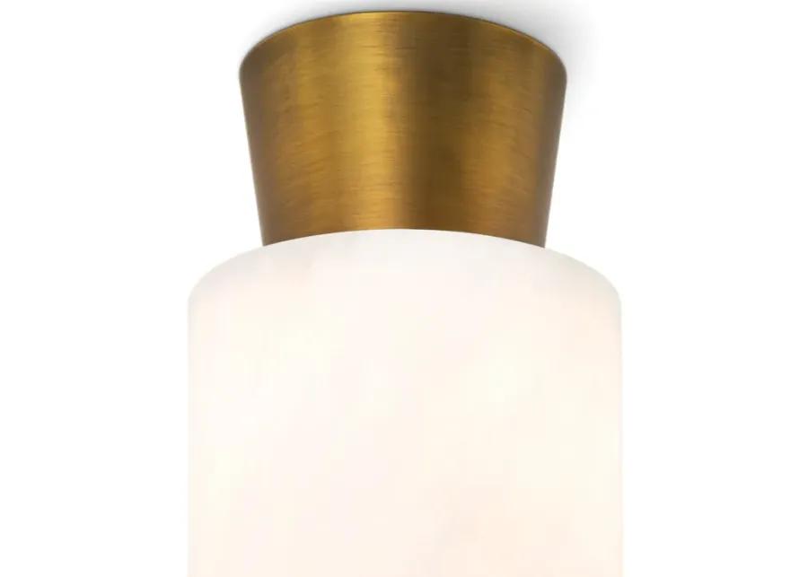 Hazel Alabaster Flush Mount (Natural Brass)