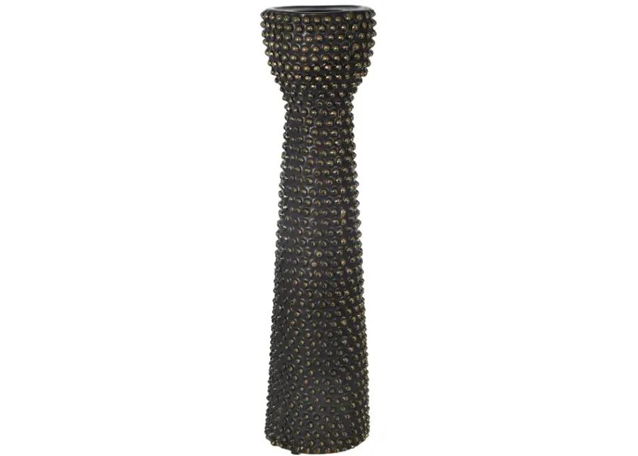 Ceramic 16" Spike Candle Holder Black/gold