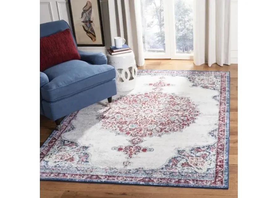 Brentwood 867 Ivory / Red 9' X 12' Large Rectangle Powerloomed Rug