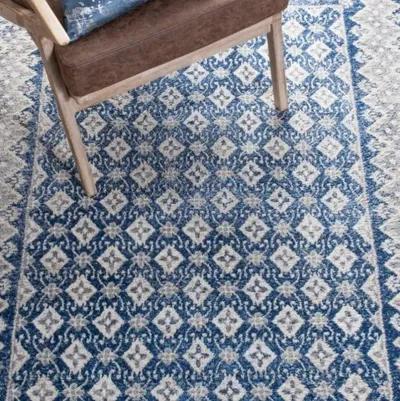 Brentwood 899 Navy / Beige 2' X 10' Runner Powerloomed Rug