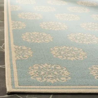 LINDEN 181 Collection LND181K-28 Aqua / Cream 2'-2" X 8'