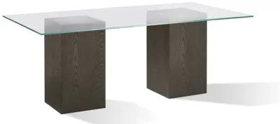 Modesto Rectangular Glass Table in French Roast