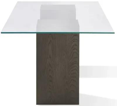 Modesto Rectangular Glass Table in French Roast