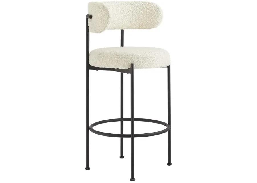 Albie Boucle Fabric Bar Stools - Set of 2