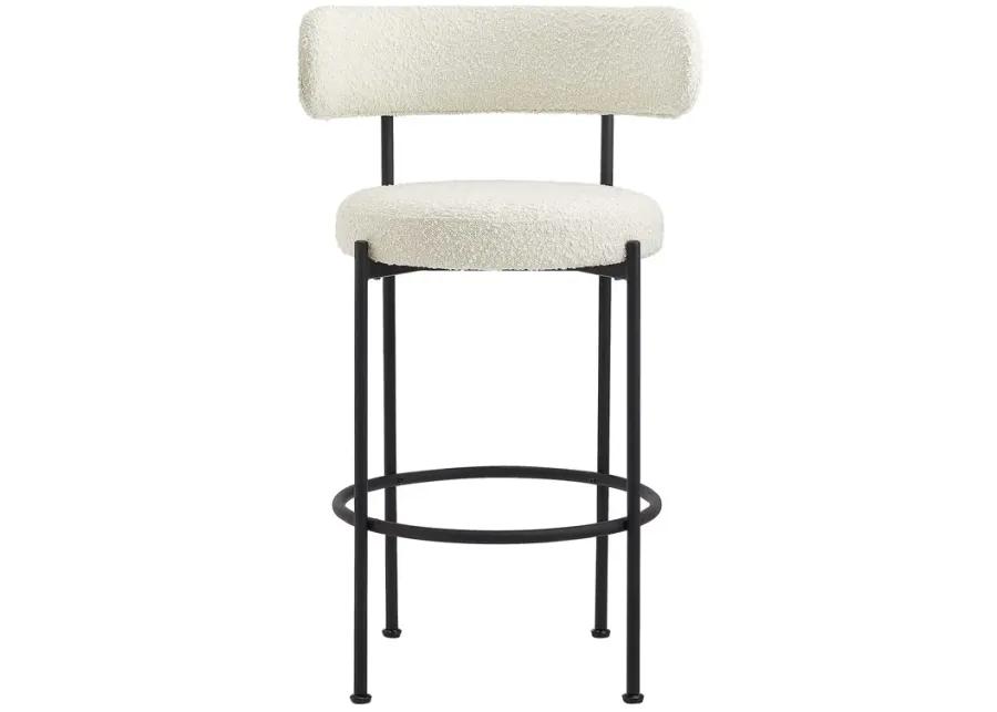 Albie Boucle Fabric Bar Stools - Set of 2