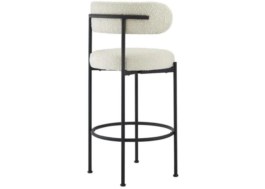 Albie Boucle Fabric Bar Stools - Set of 2