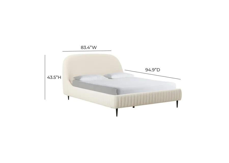 Denise Cream Boucle Bed in King