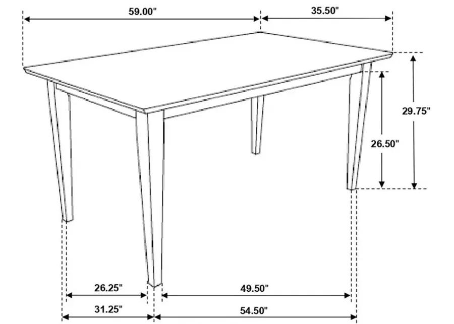 Gabriel Rectangular Dining Table Cappuccino