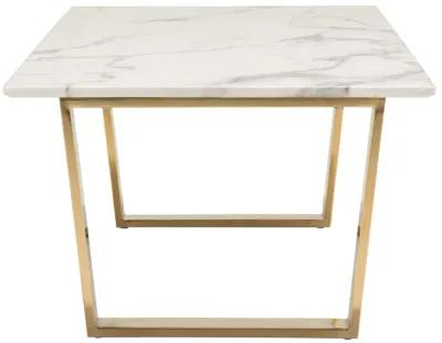 Atlas Coffee Table White & Gold