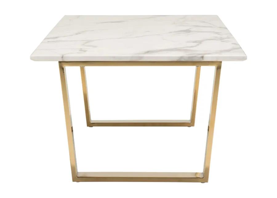 Atlas Coffee Table White & Gold