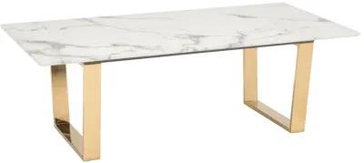 Atlas Coffee Table White & Gold