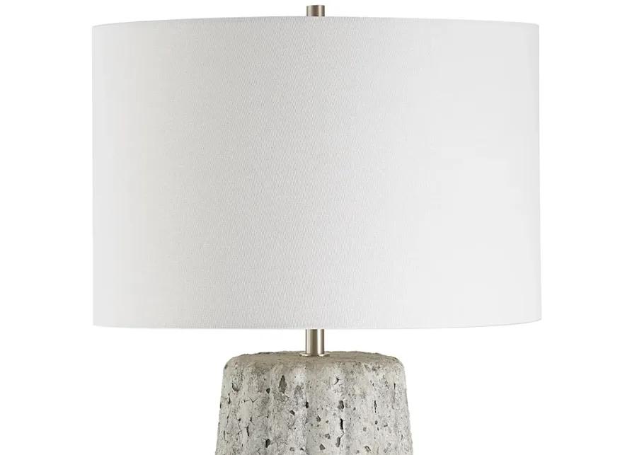 Weathered Stone Finish Ceramic Base Table Lamp