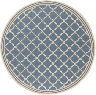 Safavieh BEACH HOUSE Collection BHS121M-6R Blue / Creme 6'-7" X 6'-7" Round