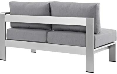 Shore Right-Arm Corner Sectional Outdoor Patio Aluminum Loveseat