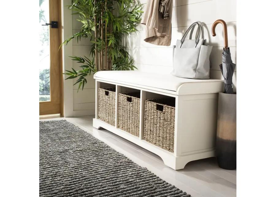 LONAN  WICKER STORAGE BENCH