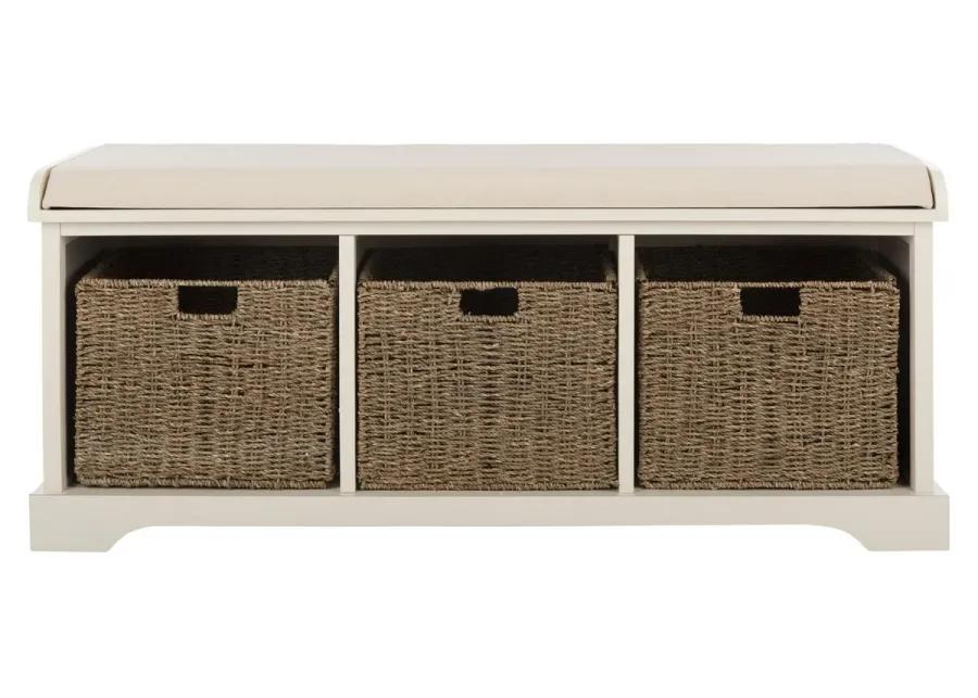 LONAN  WICKER STORAGE BENCH