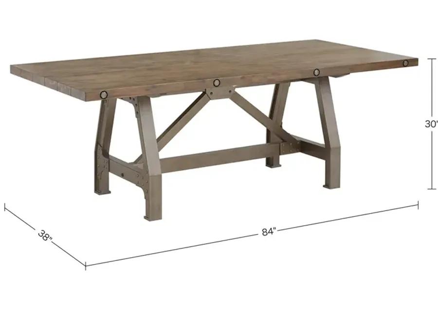 INK+IVY Lancaster Grey/Silver Dining Table