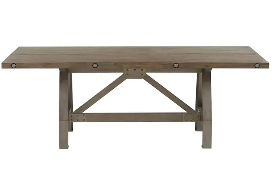 INK+IVY Lancaster Grey/Silver Dining Table