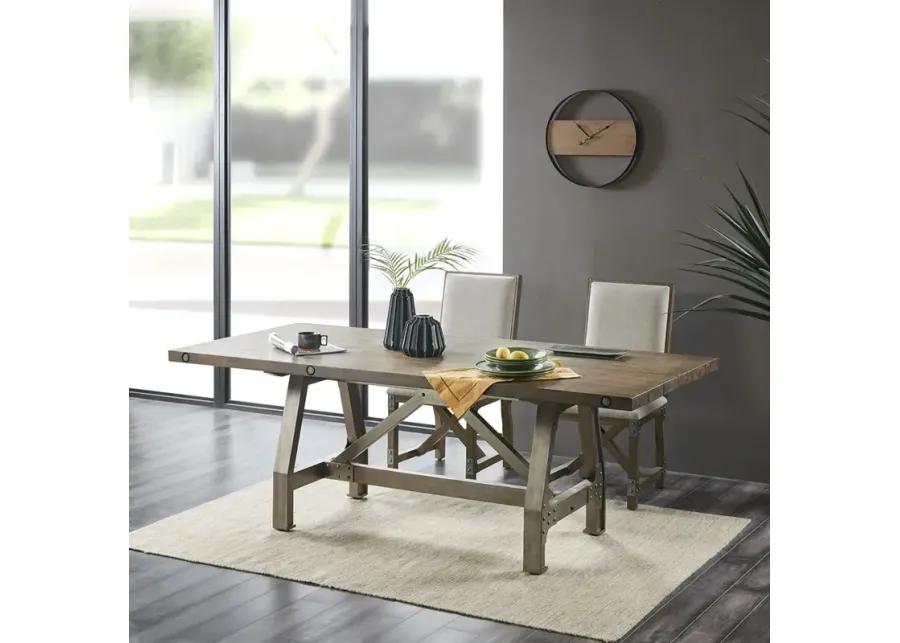 INK+IVY Lancaster Grey/Silver Dining Table