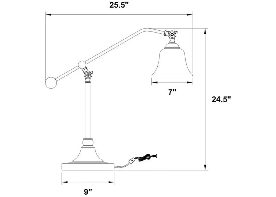 Eduardo Bell Shade Table Lamp Dark Bronze