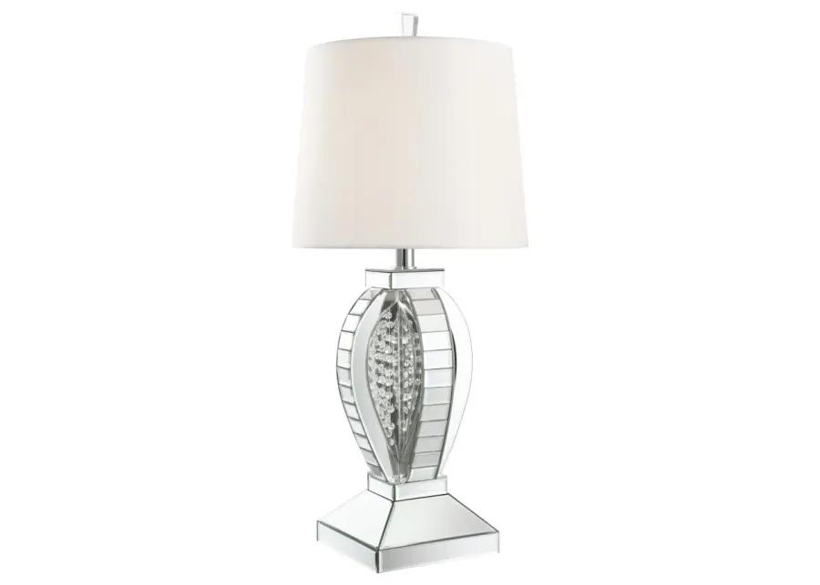 Klein Table Lamp with Drum Shade White and Mirror