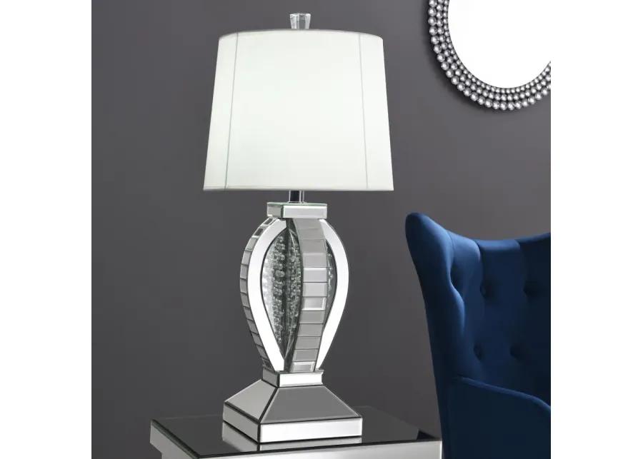 Klein Table Lamp with Drum Shade White and Mirror