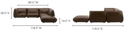 ZEPPELIN DREAM MODULAR LEATHER SECTIONAL