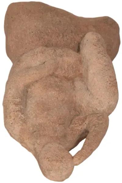 8" Thinking Man On Rock, Terracotta