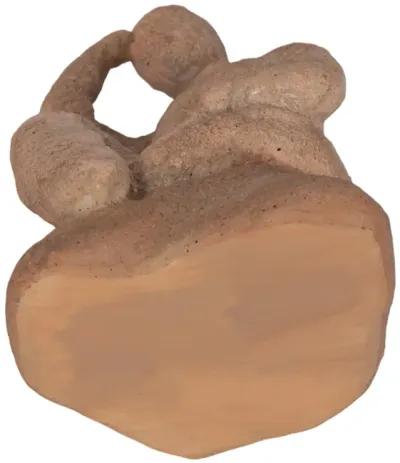 8" Thinking Man On Rock, Terracotta