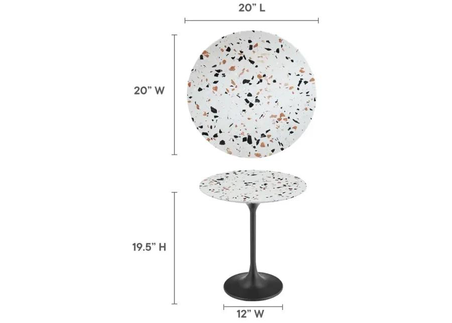 Lippa 20" Round Terrazzo Side Table