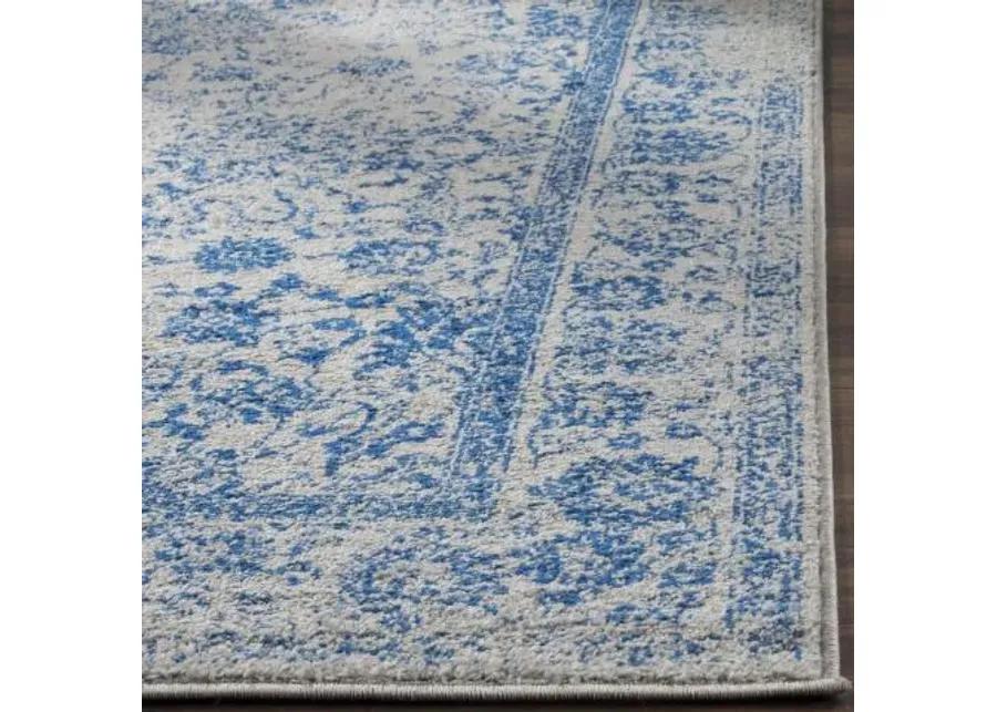 Adirondack Contemporary Grey / Blue 8' X 10' Powerloomed Rug