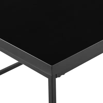 Teresa Console Table in High Gloss Black with Matte Black Base