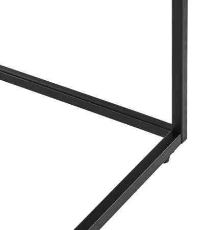 Teresa Console Table in High Gloss Black with Matte Black Base