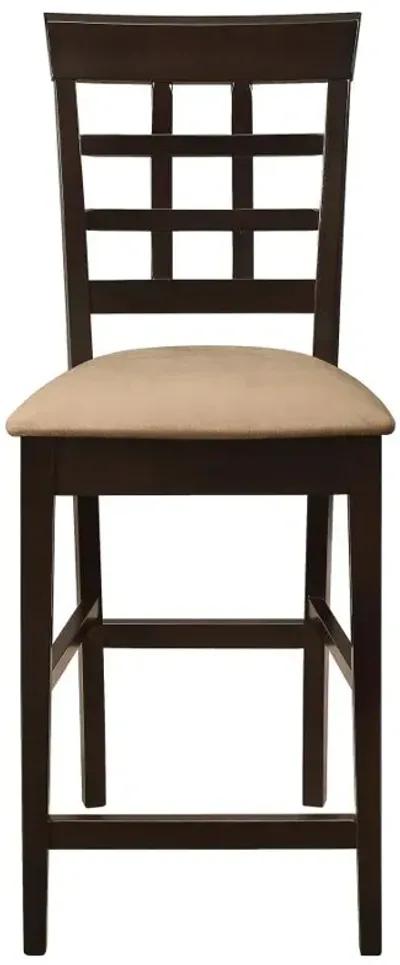 Gabriel Upholstered Counter Height Stools Cappuccino and Beige (Set of 2)