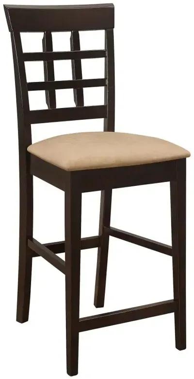 Gabriel Upholstered Counter Height Stools Cappuccino and Beige (Set of 2)