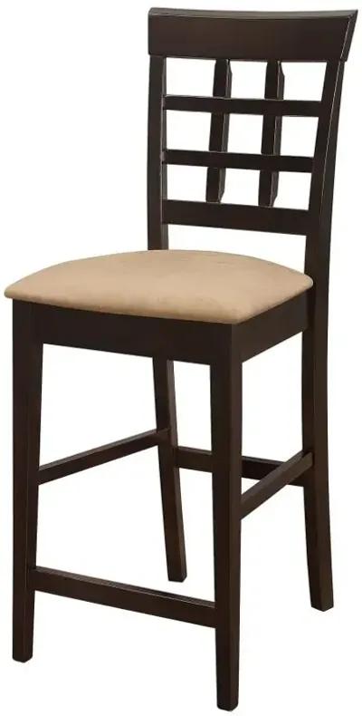 Gabriel Upholstered Counter Height Stools Cappuccino and Beige (Set of 2)