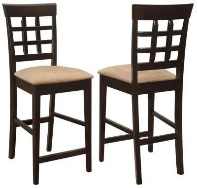 Gabriel Upholstered Counter Height Stools Cappuccino and Beige (Set of 2)