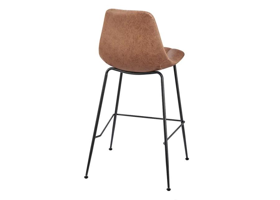 Robert KD PU Counter Stool, Umber Brown 