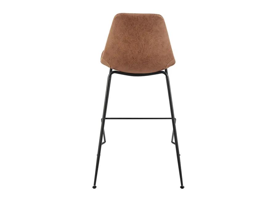 Robert KD PU Counter Stool, Umber Brown 