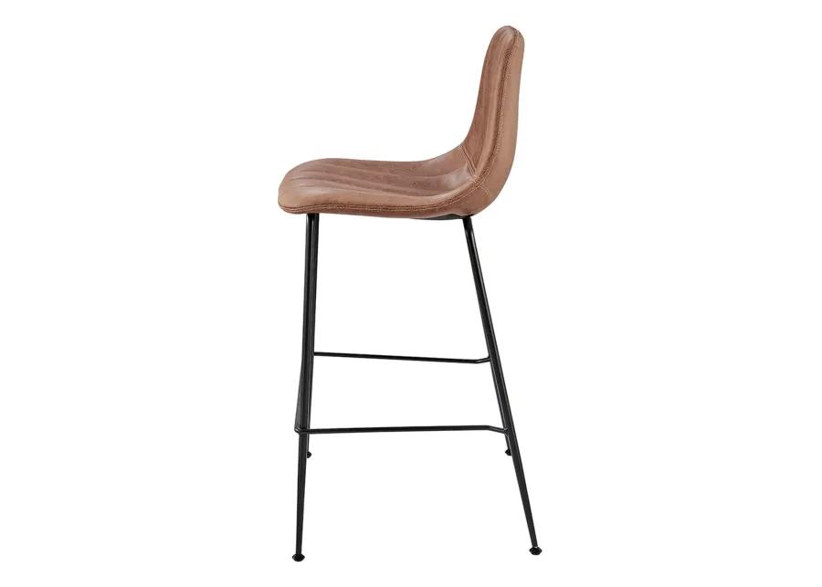 Robert KD PU Counter Stool, Umber Brown 