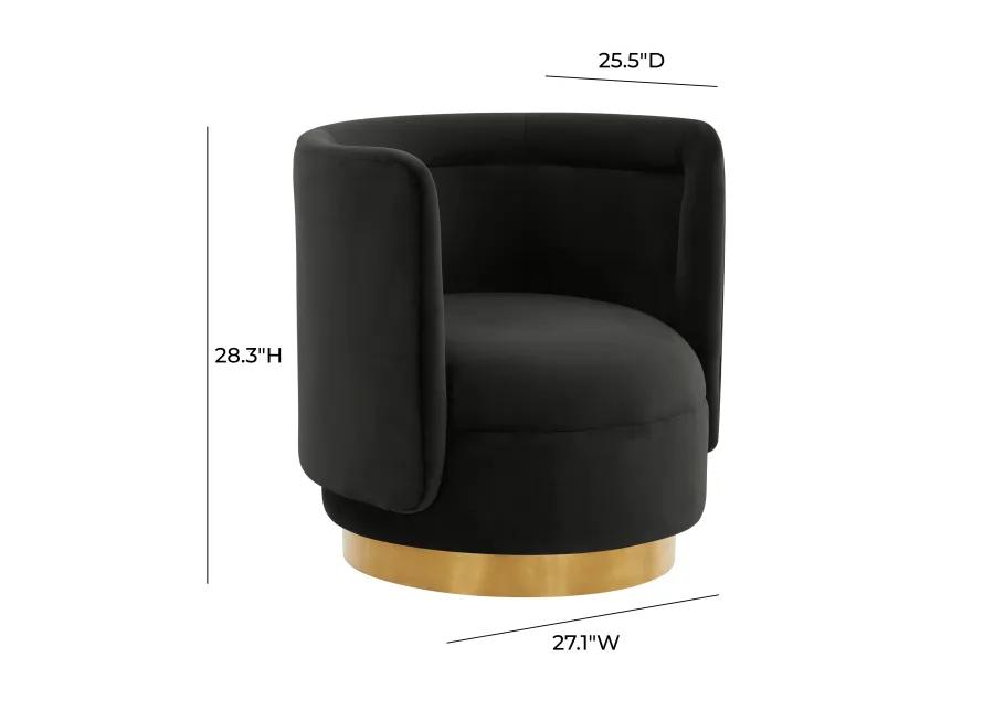 Remy Velvet Swivel Chair