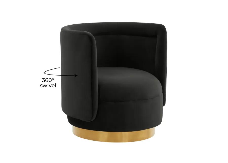 Remy Velvet Swivel Chair