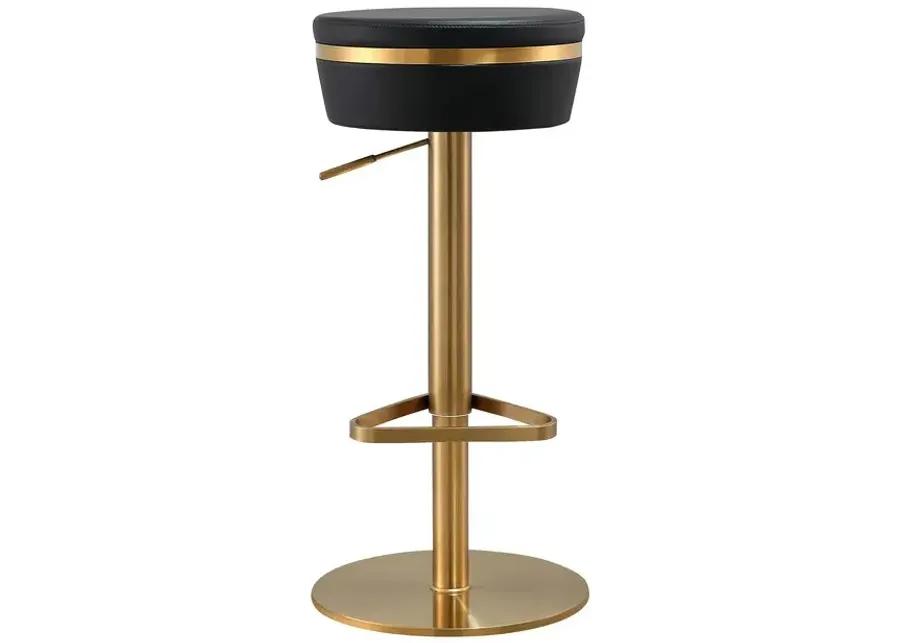 Astro Black and Gold Adjustable Stool